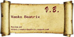 Vasko Beatrix névjegykártya